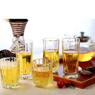 厂家批发浮雕菠萝花纹玻璃果汁杯红酒杯 婚礼酒吧KTV用详情7