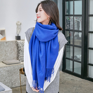 2022 New style of checkered scarf, Japanese and Korean fashion autumn and winter faux cashmere scarf for women, thick and warm scarf pic 6