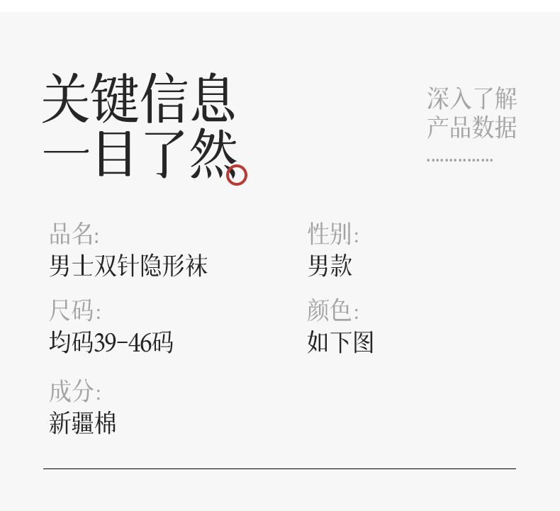 2023款双针工艺男士船袜全棉批发隐形纯棉防臭夏天短筒不掉跟薄款新疆棉详情18