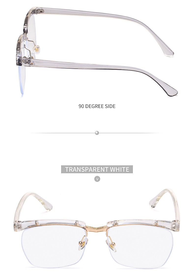 The 2021 new semi-framed glasses of the same style as the gangster legend Tom Hardy can be paired with myopia and anti-blue light WY12 pic 50