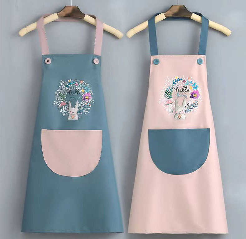 【QT067-1】家用围裙女家居可爱厨房家用围腰详情1