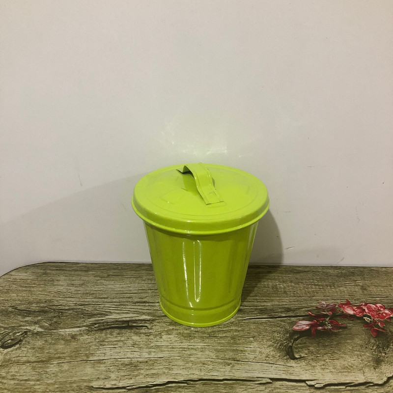 厂家批发可爱型垃圾桶创意有盖客厅卧室桌上拉圾桶储存罐花器花盆详情28