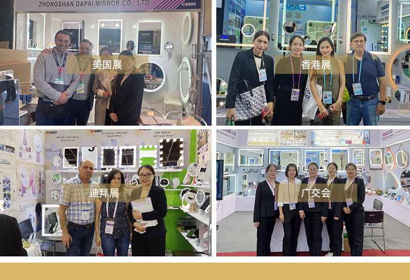 桌面化妆镜 LED灯台式美妆镜三色调节补光灯镜子智能充电创意灯镜详情22