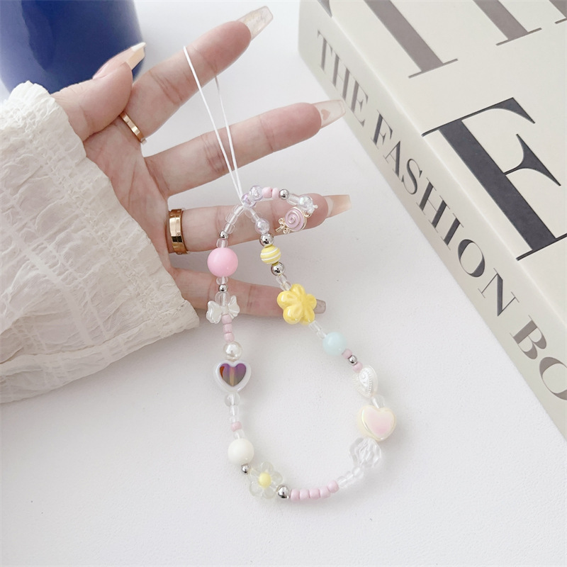 飞蝶蝶饰品新款手机链串珠手机挂绳手机壳挂件防摔防丢厂家直供详情2