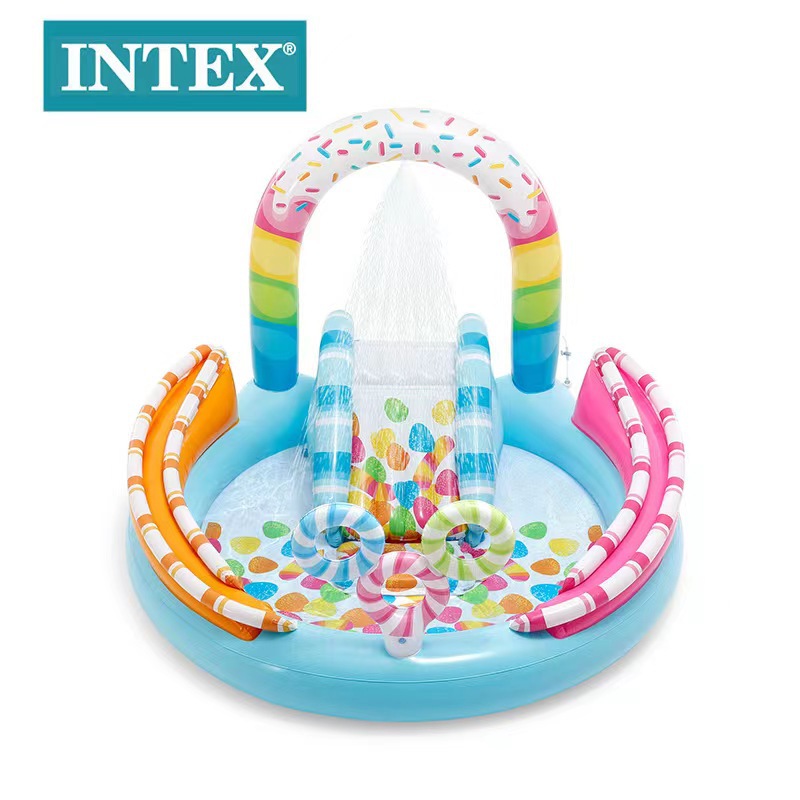 INTEX57144 Sugar fruit Circular Park Water Pool Slide Water Pool Inflatable Ocean Ball Pool Children and family Water Fun pic 1