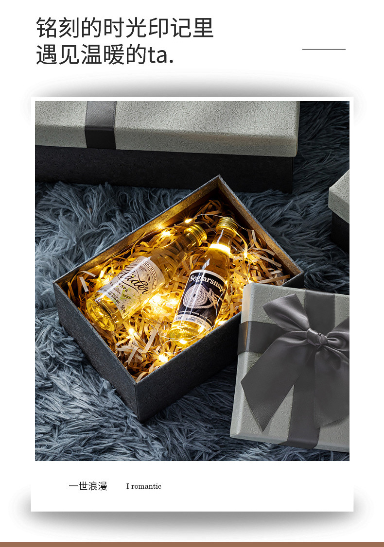 现货天地盖礼品盒韩版蝴蝶结礼物盒长方形精美创意包装盒伴手礼盒详情9