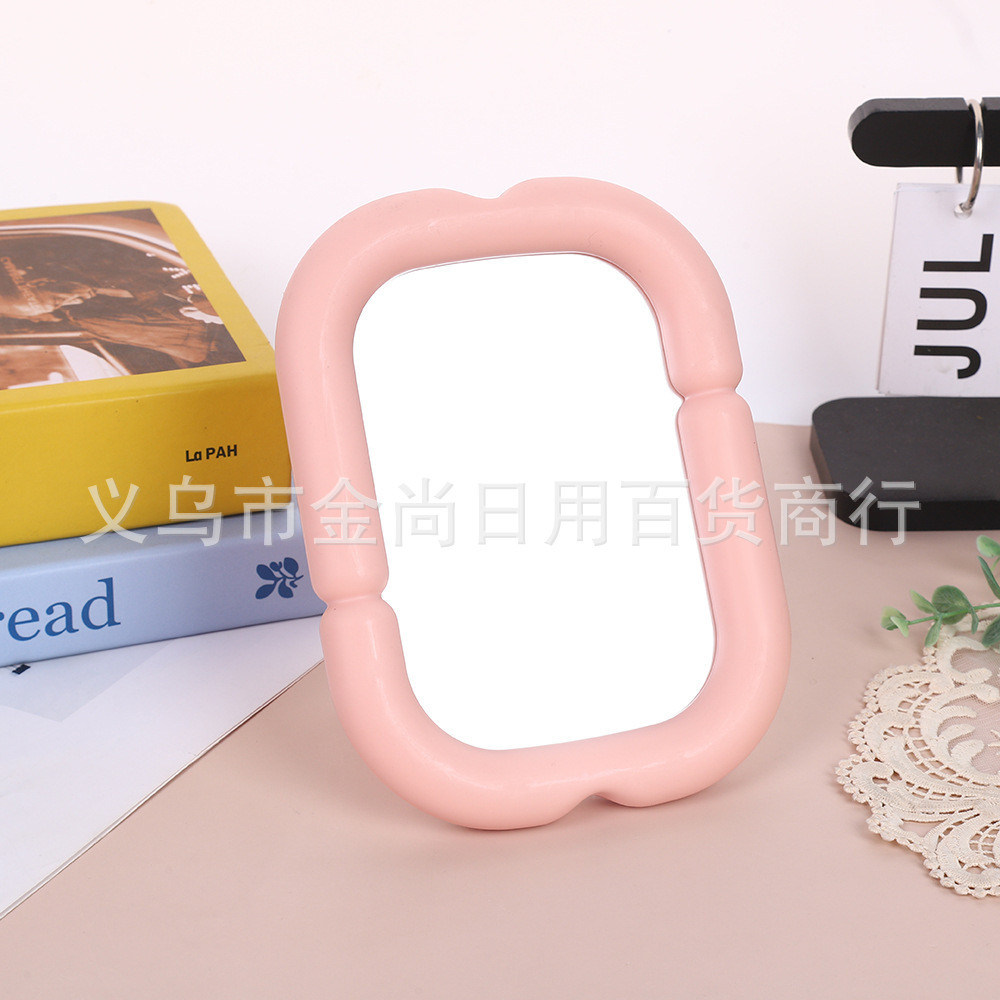 ins可壁挂创意不规则化妆镜家用桌面台式梳妆镜学生宿舍便携镜子详情2