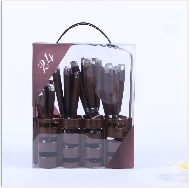 多颜色家用全套切牛排意面餐具24件套装不锈钢西餐餐具刀叉勺全套详情2