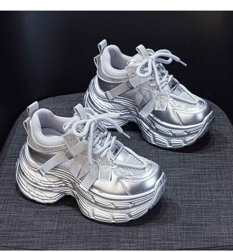 厚底网红时尚老爹鞋女2025新款休闲百搭内增高轻便小个子运动潮鞋详情43