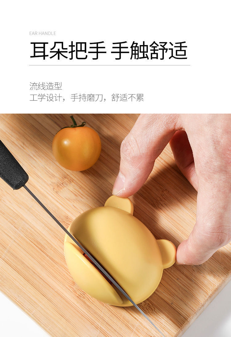 Cartoon creative whetstone, mini frog, manual knife sharpening wonder, home kitchen white corundum knife sharpening stand pic 10