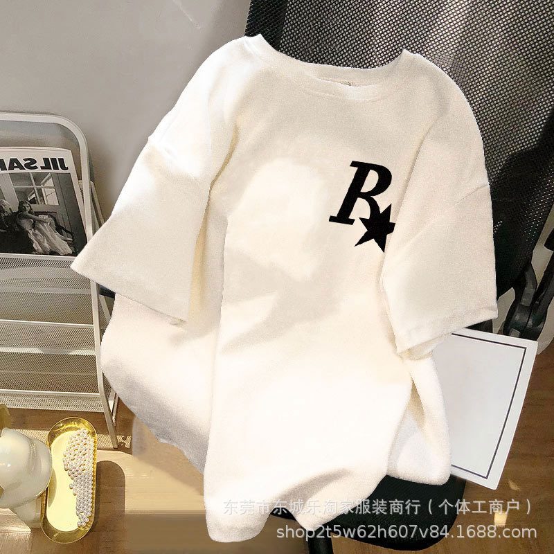 十三行女装短袖韩版宽松T恤卡通印花校园学生上衣女生短T直播批发详情27