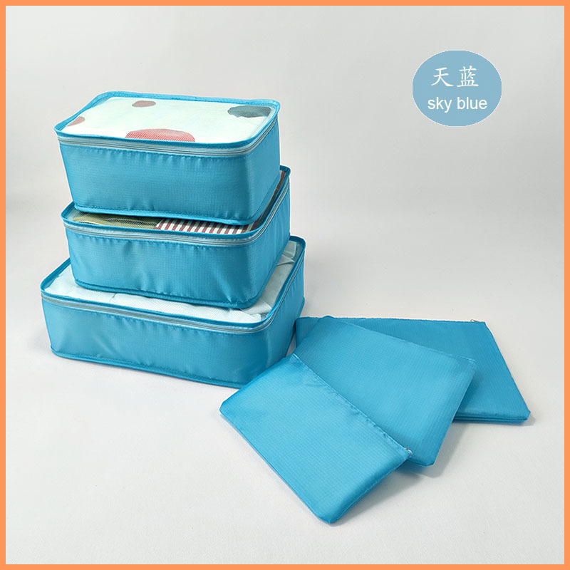 Cross-border bestseller, neutral, logo-free storage bag, travel set, underwear organization, six, seven or eight-piece clothing storage bag pic 5