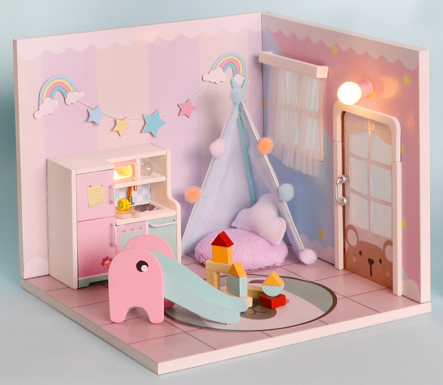 diy mini handmade house model, puzzle, birthday gift, toy pic 2