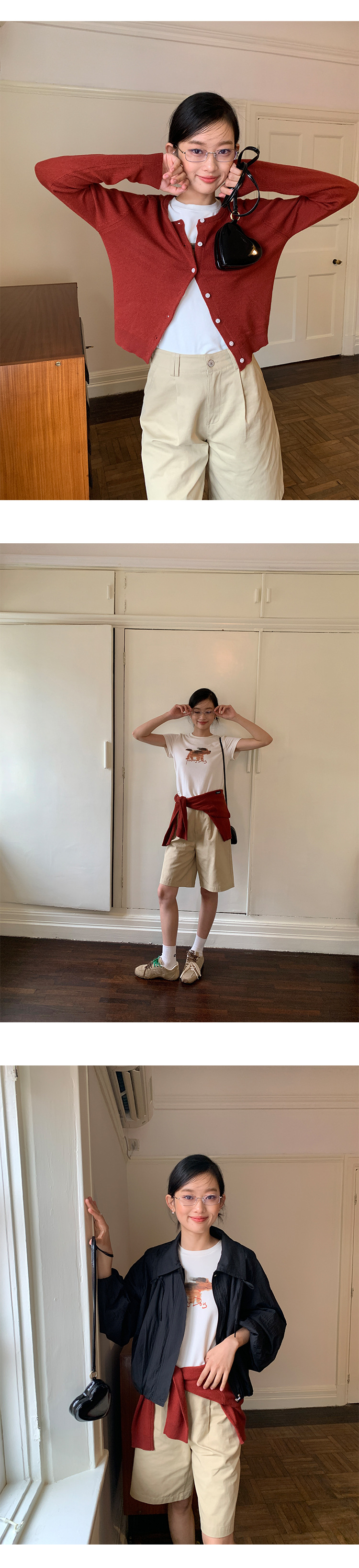 Short-sleeved T-shirt for women in the early autumn of 2024, with a loose, round neck and a simple, slimming design featuring a puppy print pic 10