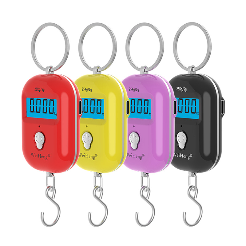 WeiHeng rechargeable keychain portable scale WH-A21 mini electronic scale, electronic portable scale, can weigh up to 25kg per jin pic 9