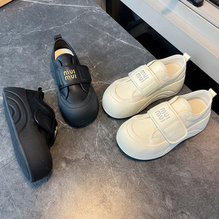 发泡底真皮阿甘鞋2025春季新款厚底增高运动鞋休闲女鞋百搭小白鞋详情7