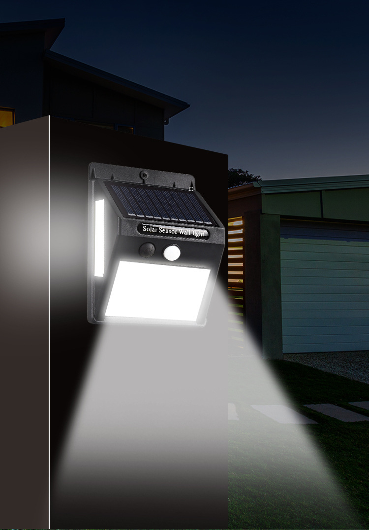 Solar wall lamps, human-sensing outdoor waterproof landscape garden lamps, garden fence lighting street lamps pic 2