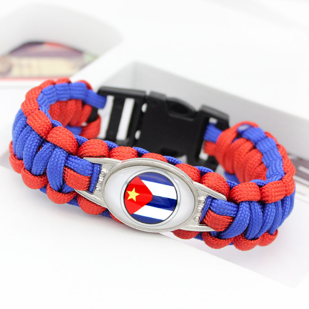 世界各国国旗手环 委内瑞拉 巴拉圭  国旗伞绳编织手链详情5