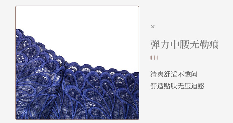 外贸蕾丝内裤女大码女士性感花边裤头外贸蕾丝平角裤女boyshort详情7