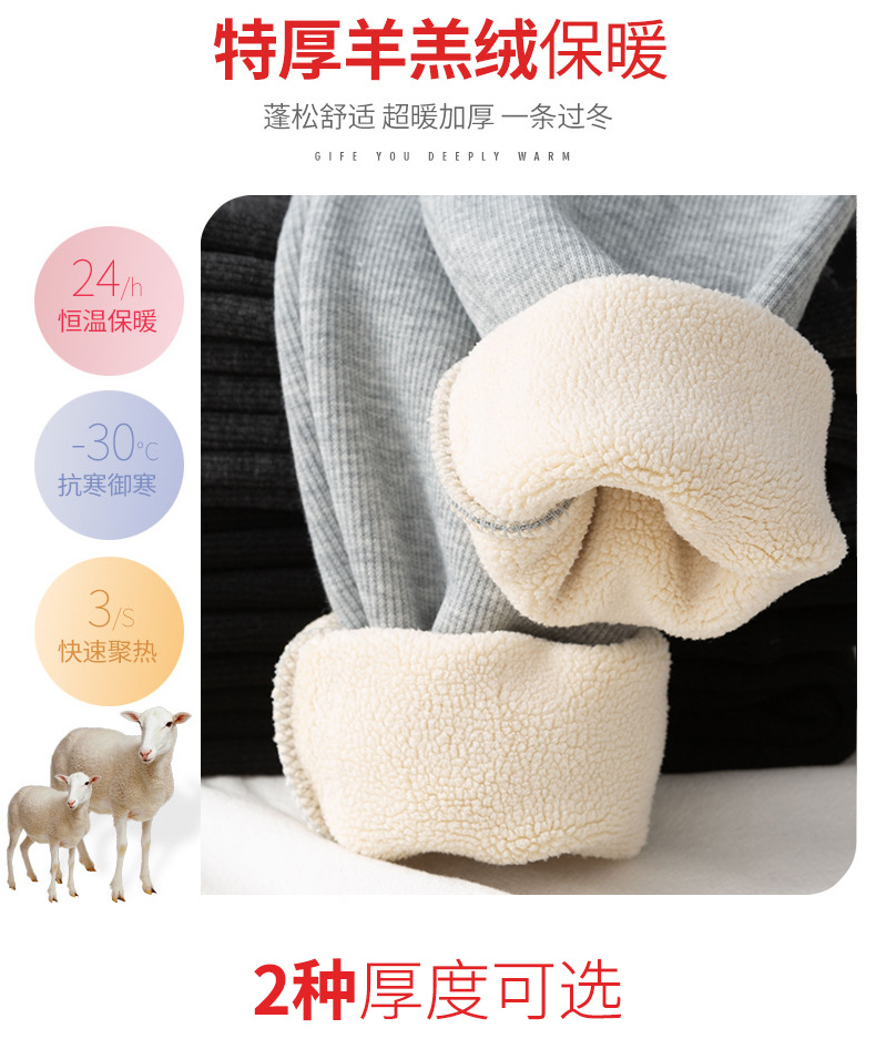 Yiwu autumn and Winter new style fleece and thickened leggings for women to wear on the outside, high-waisted, large-sized, slimming, elastic and warm cotton pants pic 5