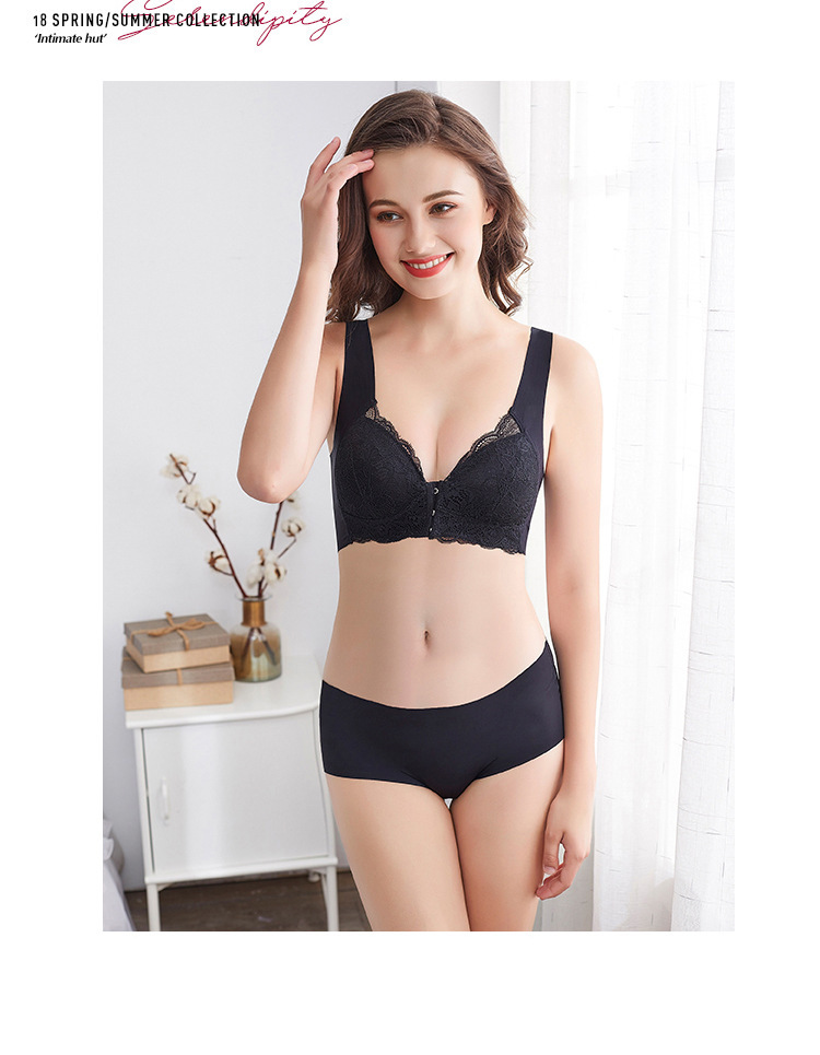 For women, there are large-sized lace front-opening adjustable bras and undergarments for export pic 31