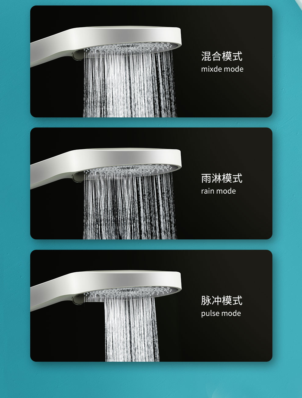 Moonlight White digital display constant-temperature shower head set, bathroom bath pressure-increasing nozzle, bathroom household copper white shower head pic 12