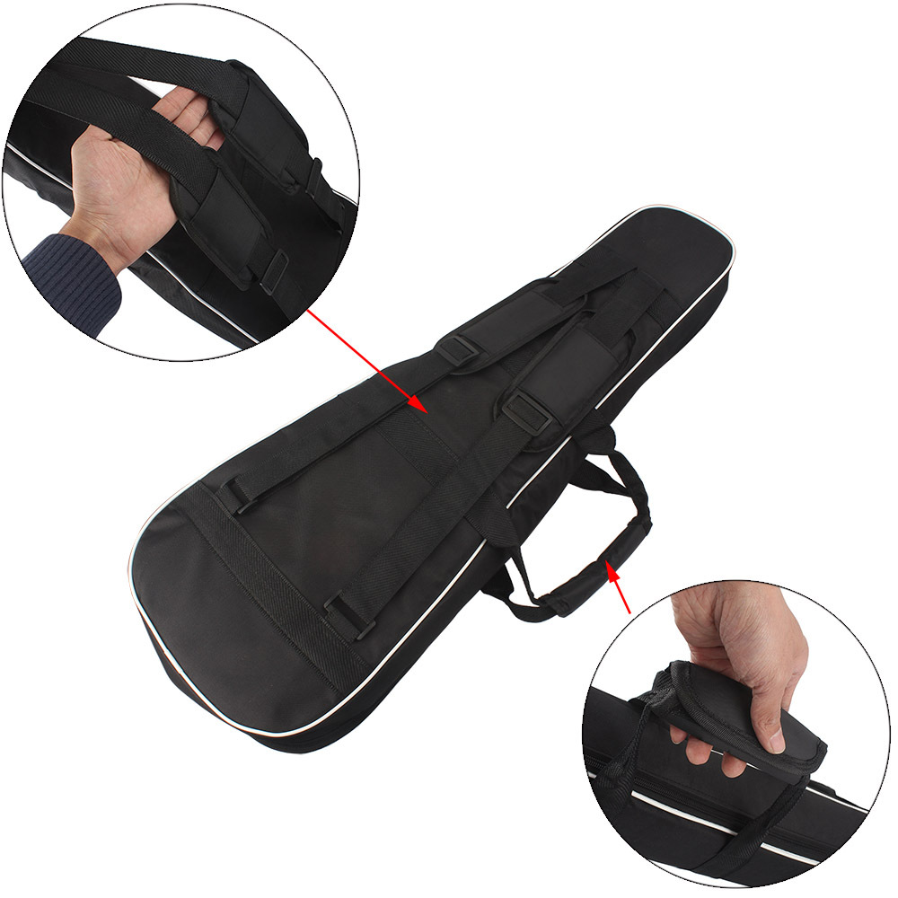 Black mandolin guitar case, thickened and cotton-padded, ethnic-style mandolin bag, backpack, musical instrument case, Tibetan guitar case pic 8