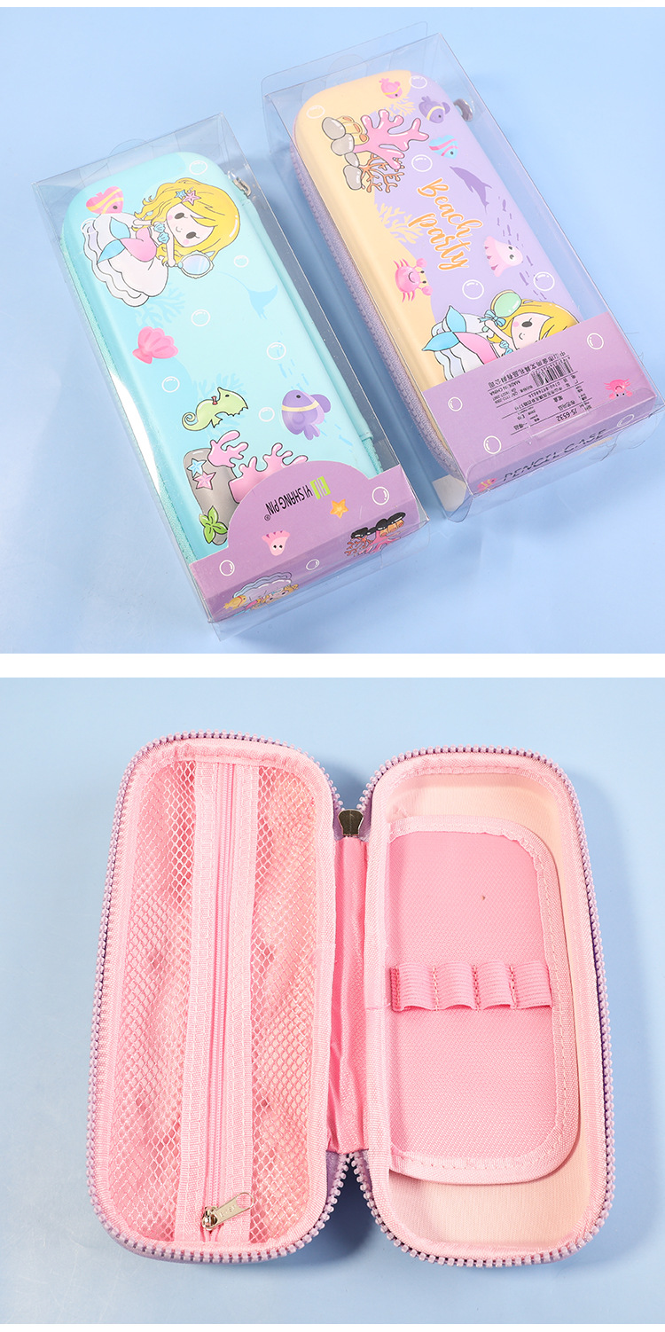 Self-owned brand cartoon EVA large-capacity 3D hard shell pen cases for children and primary school students, simple and niche hand-held stationery boxes and pencil cases wholesale pic 7