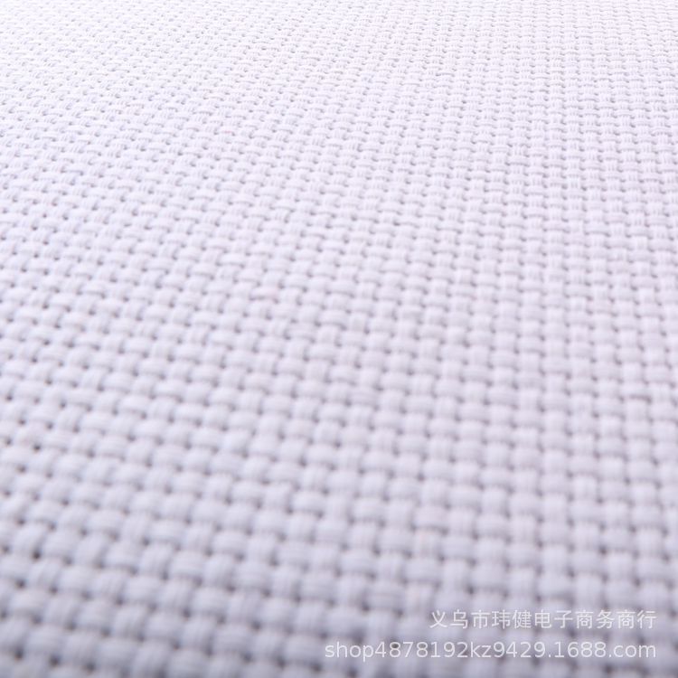 Wholesale of 11CT medium check white precision 100 high-definition all-cotton polyester-cotton thickened cross-stitch fabric pic 5