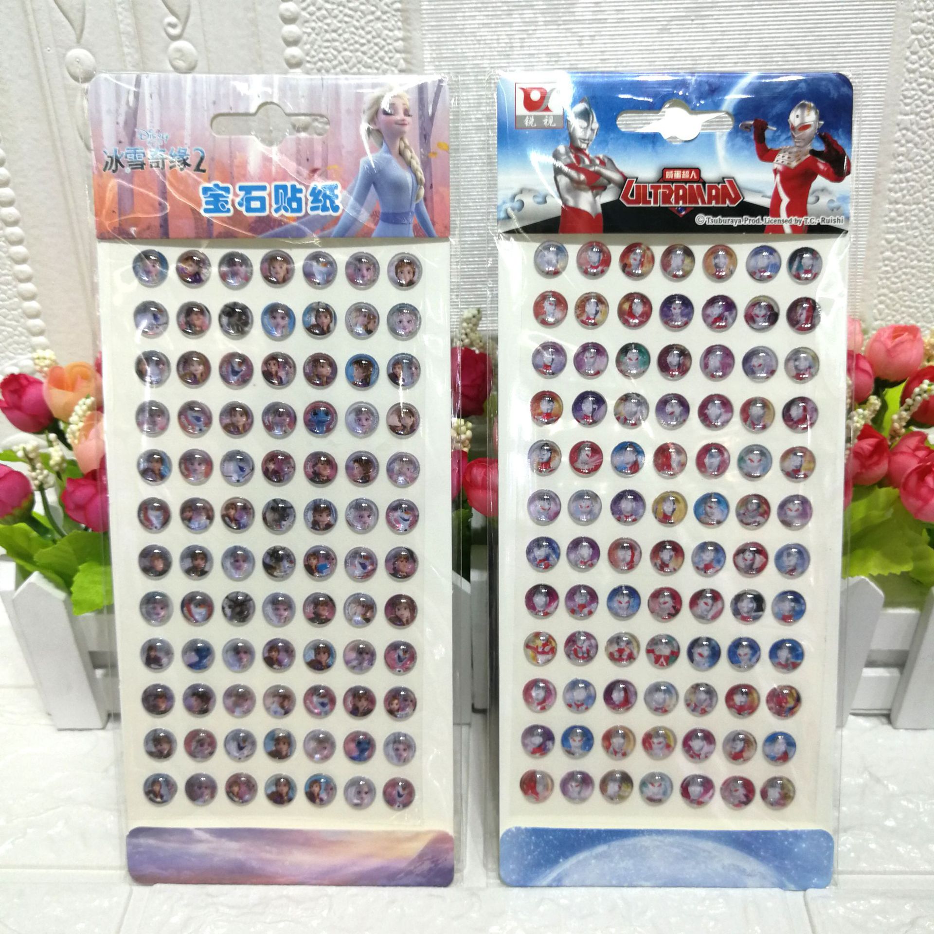 Officially authorized cartoon acrylic diamond and gemstone stickers, heart-shaped 10mm round diamond stickers, DIY mobile phone stickers pic 13