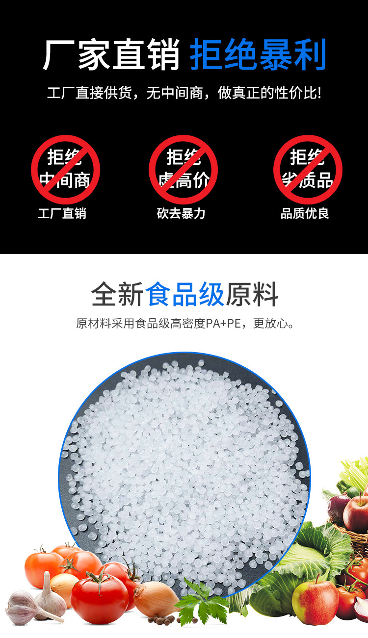 Wholesale of vacuum food bags, thickened mesh texture food preservation bags, packaging bags, vacuum-sealed plastic bags pic 3