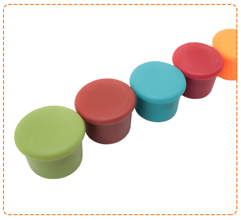 Kitchen candy, colored fresh-keeping bottle caps, flat wine stoppers, seasoning bottle stoppers, silicone wine stoppers, beer and red wine sealed bottle stoppers pic 9
