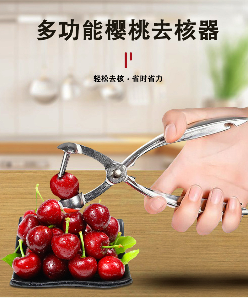 铝合金樱桃去核夹红枣水果手动去核器 家用厨房取芯器 厨房多功能详情1