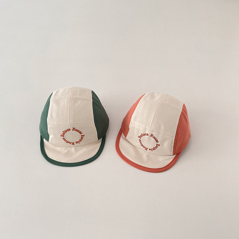 Baby baseball caps, spring pure cotton caps for infants, boys and girls, Korean-style color-blocked spring and autumn soft brim baseball caps pic 9