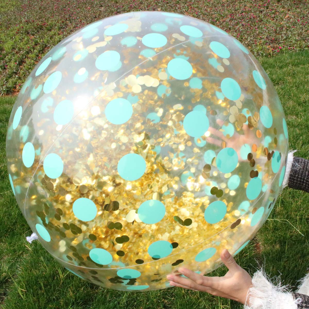 新款亮片沙滩球