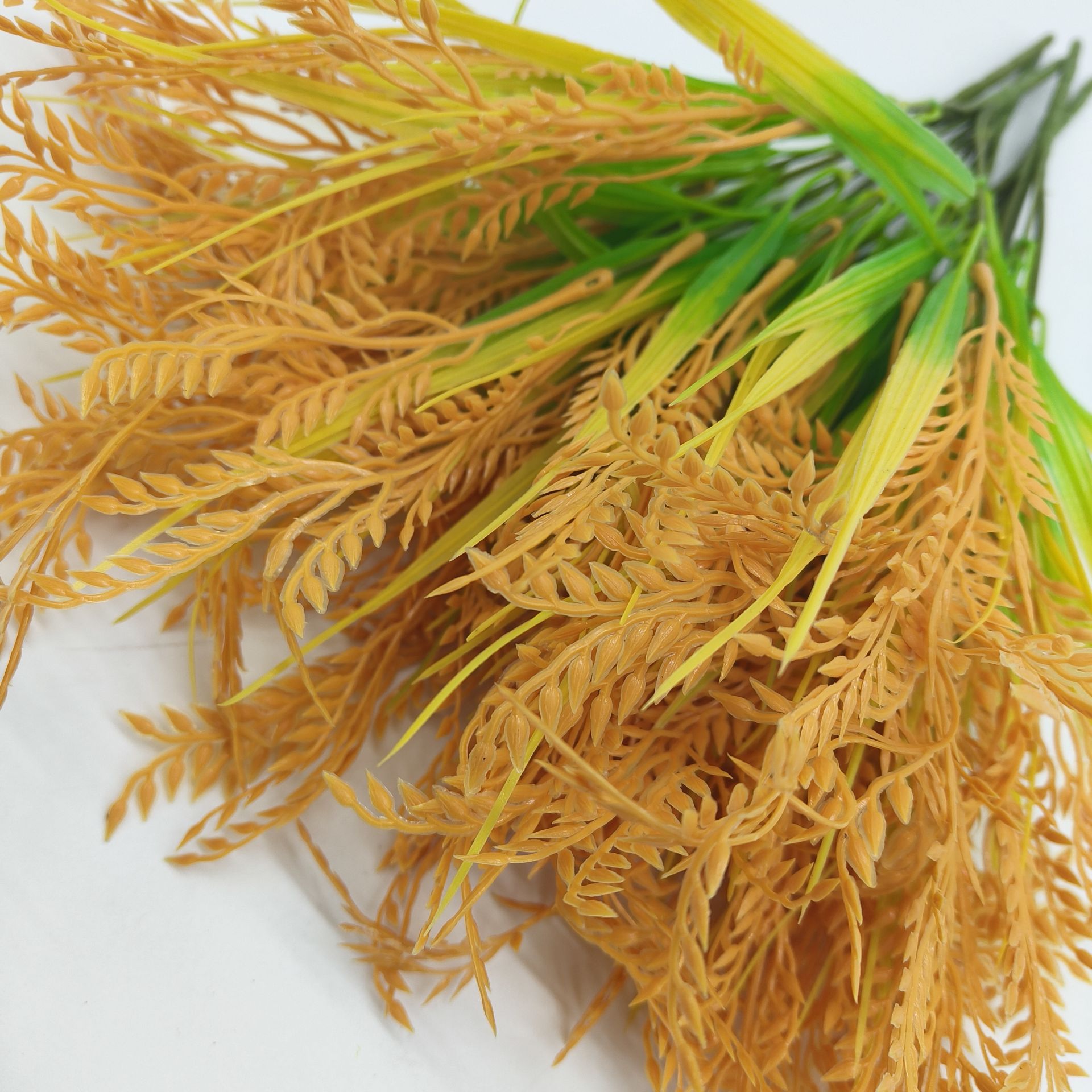 7头仿真麦穗绿植稻穗水稻装饰舞蹈道具大麦子稻谷摆件塑料仿真花详情9