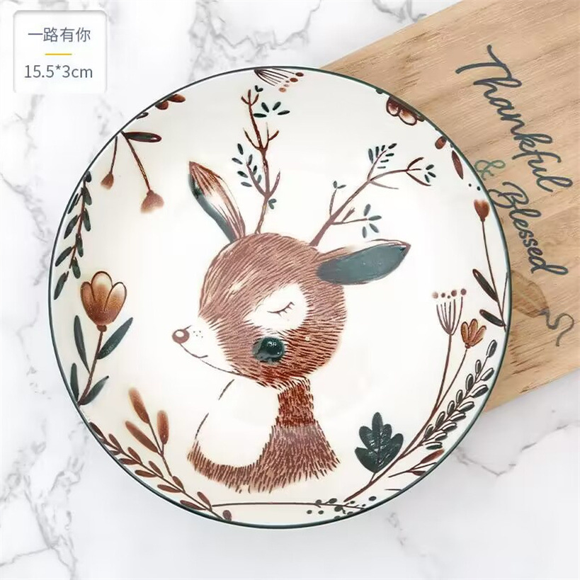 6.25-inch ceramic plates, first-grade round plates, ceramic fruit plates, bowls, plates, rice plates, tableware, vegetable basins, Yiwu products pic 31
