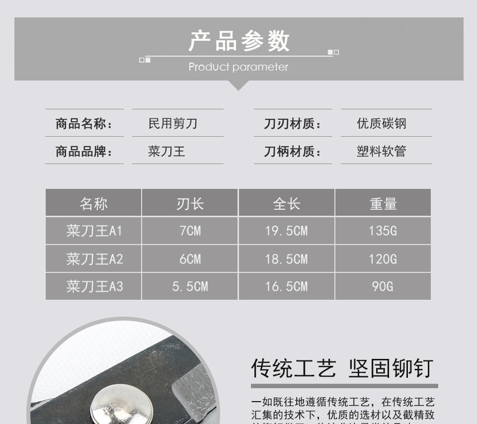 【 Monthly sales over ten thousand 】 Wholesale scissors, kitchen knife King, industrial kitchen electrician, manganese steel, stainless steel, large and small scissors pic 25