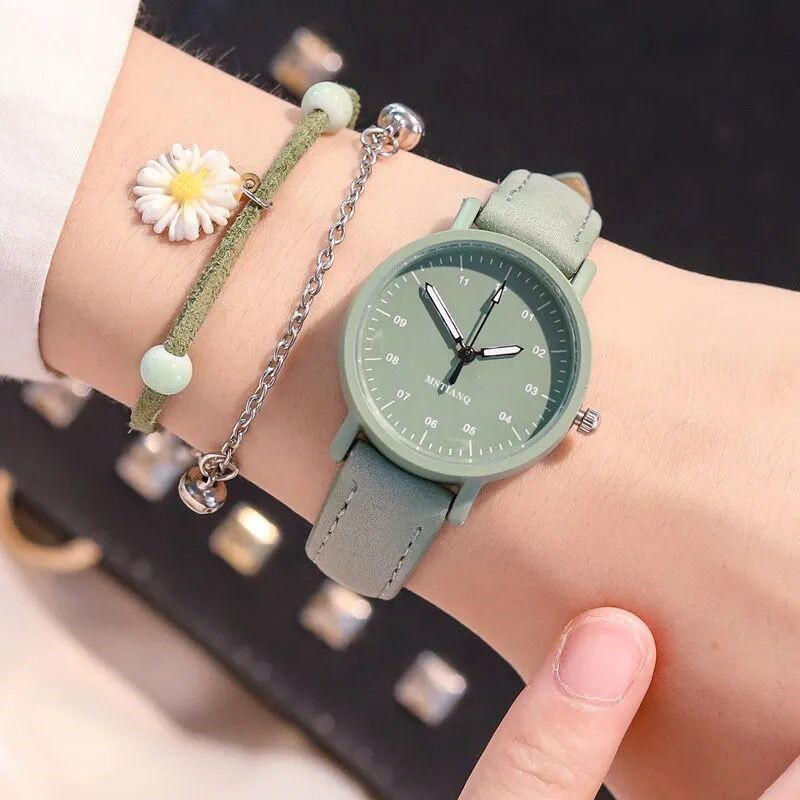 Korean-style simple and elegant ins-style watch for girls, middle school girls, fresh and simple, antique forest style for ladies pic 18
