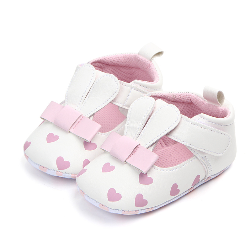 Spring and Autumn New Three-dimensional Ear baby Girl cute walking Shoes Heart-shaped flat Velcro single shoes wholesale 0943 pic 3