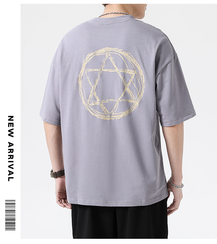 短袖T恤男夏季新款潮流港风宽松t恤加肥加大码百搭半袖体恤衫9XL详情17