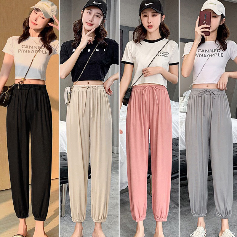 Autumn wide-leg pants for women, spring and autumn pleated laid-back style floor-length pants, casual pants, loose and long pants pic 9