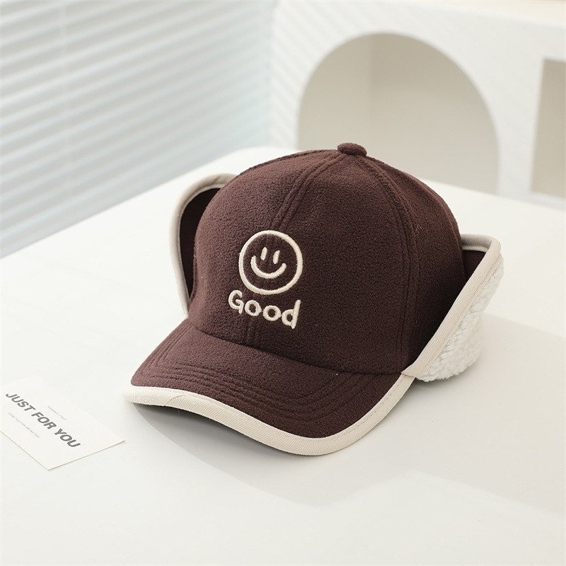 儿童帽冬男童毛呢加绒护耳雷锋帽宝宝鸭舌帽保暖棒球帽韩版学生潮详情10