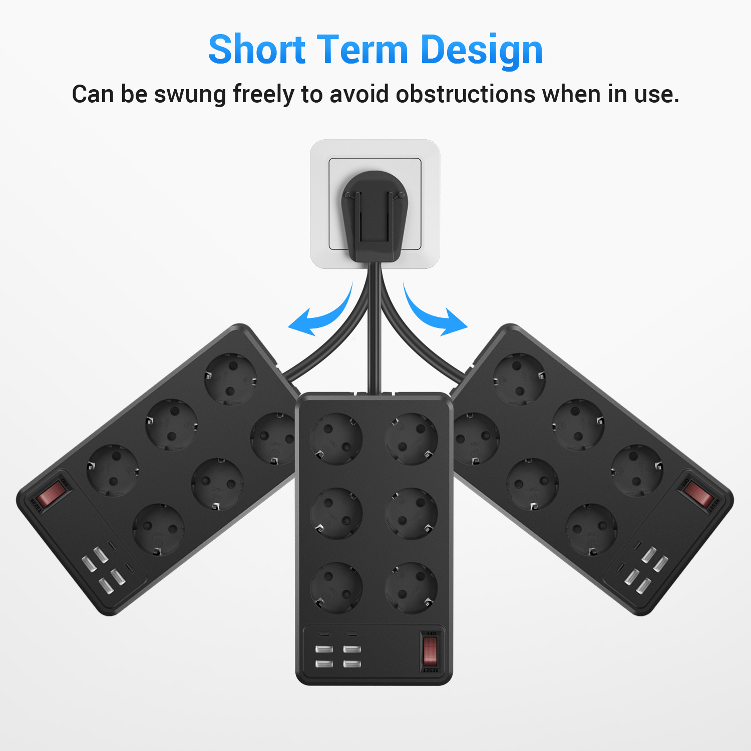 New Kuajing European Standard USB power strip multi-functional wall socket Wall plug pic 10