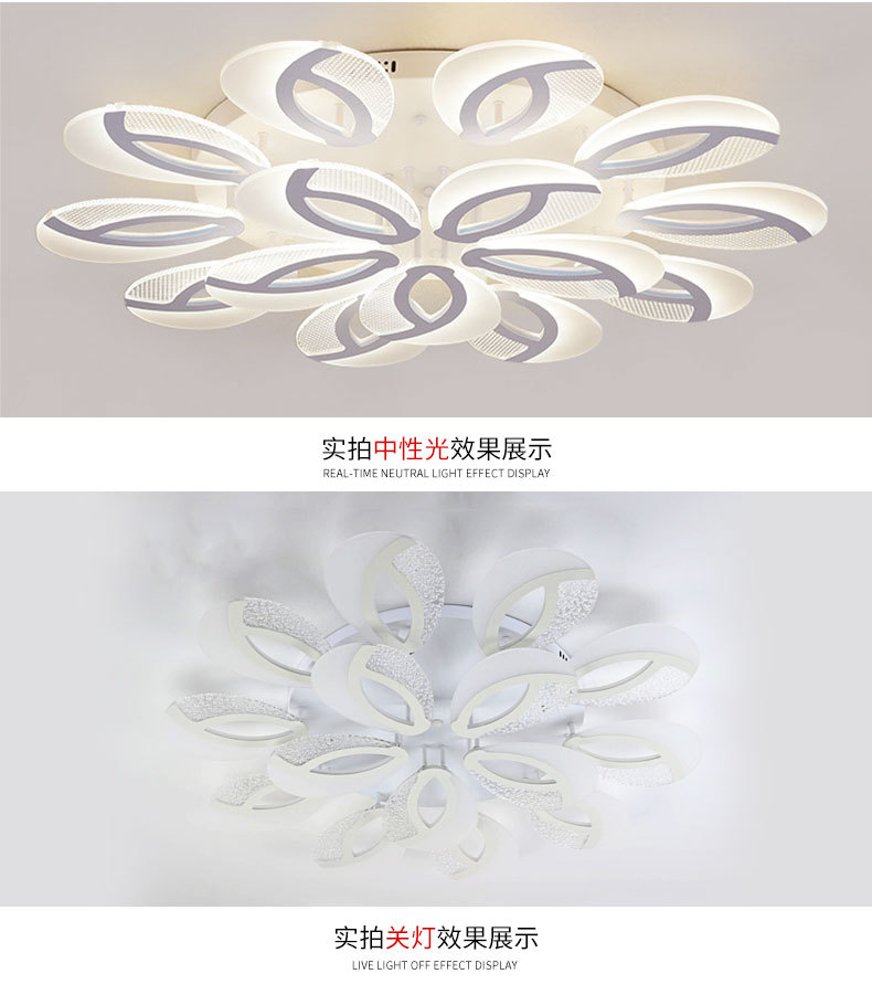 Lámpara de techo slim flor perfilada led luminaria iluminación moderna y minimalista acrílico sala de estar dormitorio techo luz pic 13