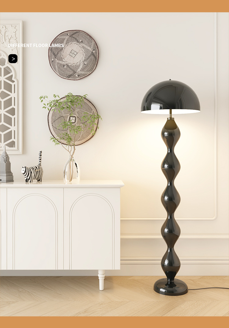Mid-style mushroom floor lamp, Nordic simple cream style living room sofa beside exhibition hall designer style decorative lamp pic 13