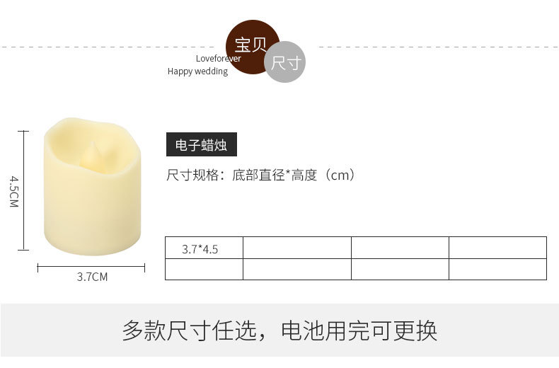 Factory direct sales of wave-mouth led electronic candles, creative birthday party decorations, Halloween candle lights wholesale pic 5