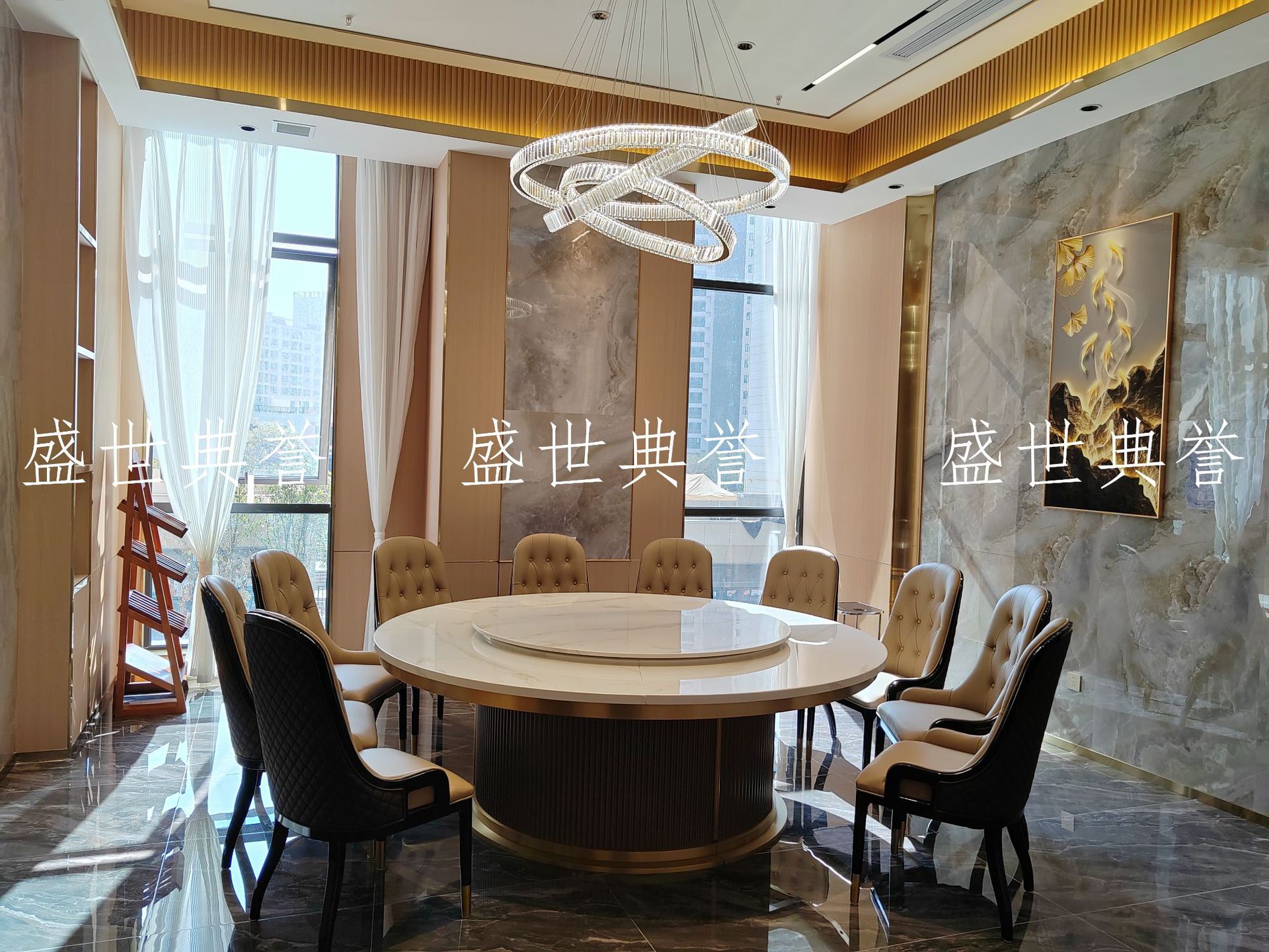 Solid wood dining tables and chairs for five-star hotels in Dalian, modern soft-padded chairs for seafood restaurants, and light luxury solid wood chairs for high-end clubs pic 5