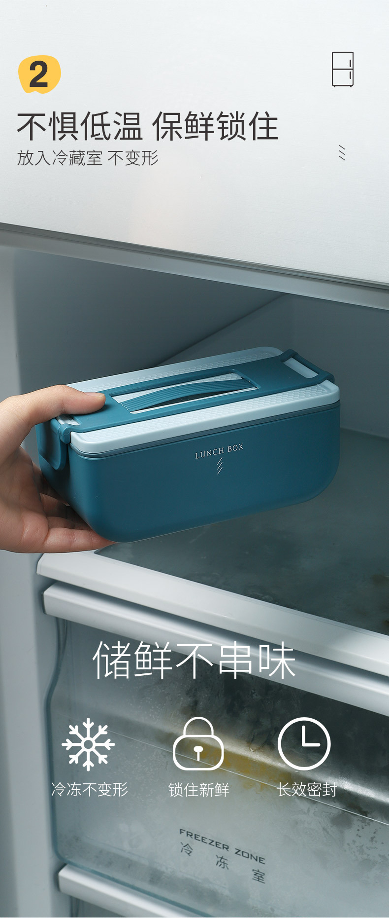 可微波加热饭盒学生白领上班族便携保温饭盒加厚手提便当盒午餐盒详情5