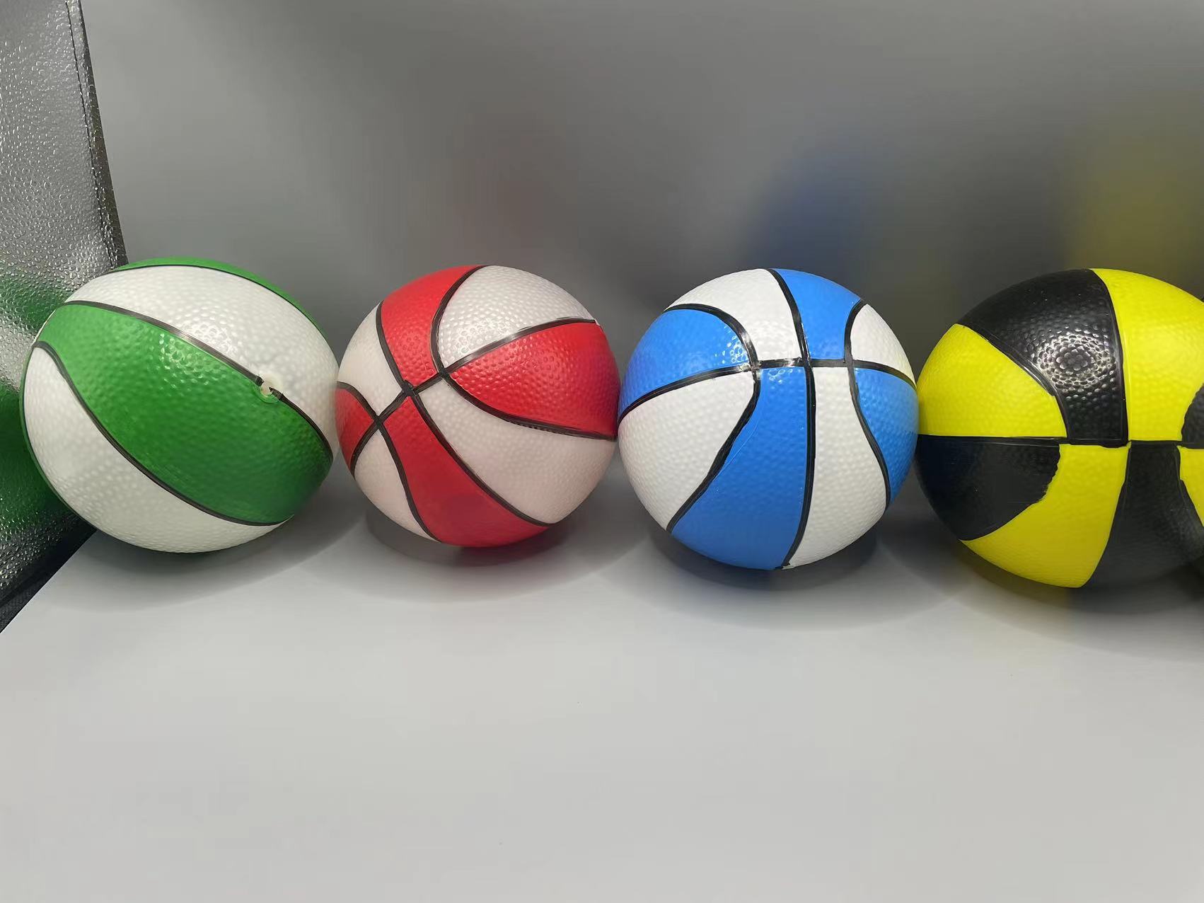 厂家直销儿童小篮球彩色小篮球PVC充气彩色玩具球拍拍球皮球详情1